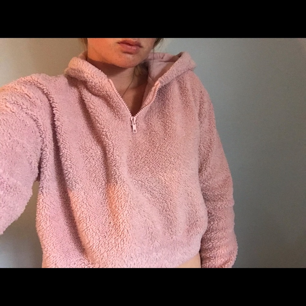 Cropped Fuzz Sweater
